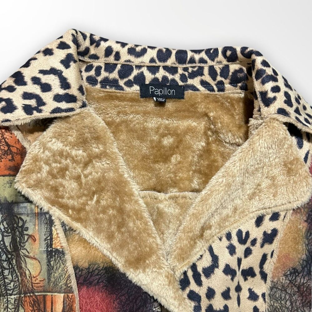 Papillon Multicolor Patchwork Teddy Duster Jacket… - image 6